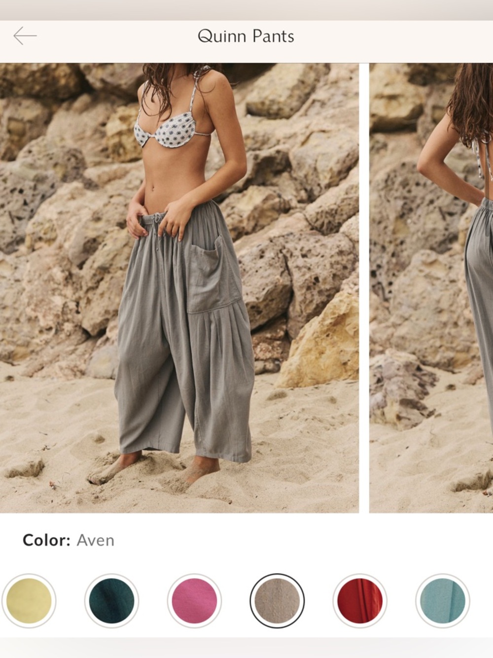 NWOT Free People Quinn Pants - Aven Grey - XS - Picture 6 of 9